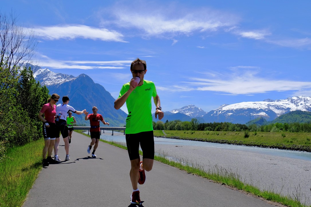 Thomas lief fast gleich weit wie Baha.